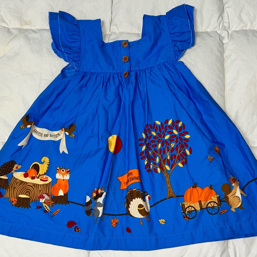 Eleanor Rose boutique Thanksgiving themed dress sz 6 EUC Smoke Free home - Picture 6 of 6